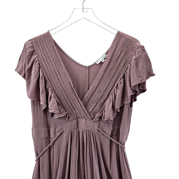 Baltic Born Jennifer Maxi Dress Womens XL Mauve Purple Pink Deep V-Neck - Picture 3 of 11
